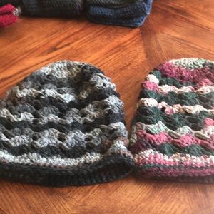Crocheted oversized beanies